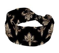 Fasce per capelli da donna, elastica, larga, morbida, per yoga, retrò, astratto, motivo iris, traspirante, per corsa, sport, allenamento, viaggi