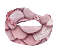 Fasce per capelli da donna, elastiche, larghe e alla moda, motivo squame di sirena con fiore, per yoga, allenamento, fascia per la testa, accessori per capelli