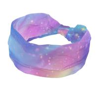 Fasce per capelli da donna, elastiche per il sudore, sportive, con cielo stellato, antiscivolo, morbide, larghe per yoga e allenamento