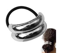 Fasce Per Capelli Da Donna | Elastici Per Coda Di Cavallo | Elastici Per Capelli In Metallo Con Doppio Fiocco | Eleganti Accessori Per Lo Styling | Supporto Per Capelli Resistente | Uso Quotidiano, Fe