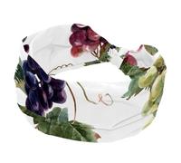 Fasce per capelli da donna, fascia elastica per capelli, con frutta e uva, per yoga, allenamento, morbida, turbante alla moda
