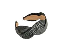 Fasce per capelli da donna, Fascia intrecciata intrecciata Rafia Erba Ampia corda for capelli a croce Fascia for capelli Accessori for capelli da donna (Color : 7, Size : One Size)