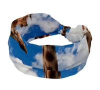 Fasce per capelli da donna, fascia larga con tre giraffe, annodata, per yoga, allenamento, morbida fascia elastica, accessori per capelli alla moda