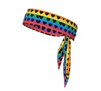 Fasce per capelli da donna, fascia per capelli, sciarpa da collo sottile stile boho, fascia antisudore per corsa e viaggi, turbante, fascia per il collo, decorazione per la testa, cuori d'amore colora