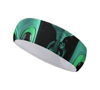 Fasce per capelli da donna, fascia sportiva con stampa aliena, fascia per capelli da allenamento, fascia per capelli per yoga, bici, ciclismo, basket