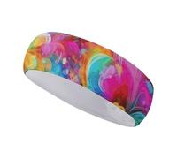 Fasce per capelli da donna, fascia sportiva, luminosa, colorata, stampata, fascia per capelli da allenamento, fascia per capelli per yoga, bici, ciclismo, basket