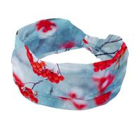 Fasce per capelli da donna, fiori nella neve, yoga, allenamento, fascia elastica per capelli, morbida fascia per capelli, turbante alla moda