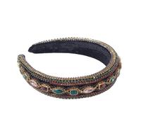 Fasce per capelli da donna imbottite con cristalli scintillanti fatti a mano con strass accessori per capelli da sposa 3