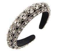 Fasce per capelli da donna in velluto spesso con strass, accessori per capelli bianchi