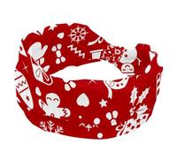 Fasce per capelli da donna, Merry Christmas, rossa, per yoga, allenamento, fascia elastica per capelli, morbida, turbante alla moda