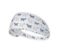 Fasce per capelli da donna, motivo a quadri con cartoni animati, fascia per il sudore da donna, per sport, corsa, atletica, yoga, palestra