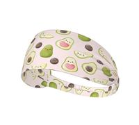 Fasce per capelli da donna per allenamento - Cute Love avocado fascia per capelli da donna, fascia traspirante per sport, corsa, atletica, yoga, palestra