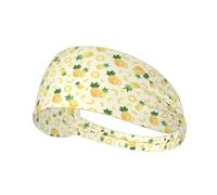 Fasce per capelli da donna per allenamento - Graziose fasce elastiche per il sudore color ananas color agrumi, fascia per capelli da donna, fascia traspirante per sport, corsa, atletica, yoga