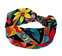 Fasce per capelli da donna per allenamento, morbide fasce per capelli a turbante, fasce larghe alla moda per la pace, fasce elastiche antiscivolo