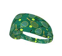 Fasce per capelli da donna, per allenamento, racchette da tennis e palline, elastiche, per capelli, traspiranti, per sport, corsa, atletica, yoga, palestra, tennis