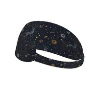 Fasce per capelli da donna, per allenamento, Via Lattea, costellazione del sole, cervo, elastiche, antiscivolo, per capelli, per donne, traspirante, per sport, corsa, atletica, yoga, palestra, tennis