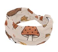 Fasce per capelli da donna, per il Ringraziamento, riccio e fungo, ampia fascia alla moda, fascia elastica per la testa, fascia per capelli per sudore, sport, allenamento, turbante