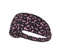Fasce per capelli da donna, per la consapevolezza del cancro al seno, fascia per il sudore da donna, per sport, corsa, atletica, yoga, palestra