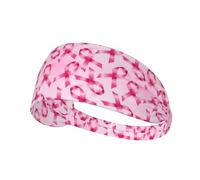 Fasce per capelli da donna, per la consapevolezza del cancro al seno, Q elastiche, antiscivolo, per capelli da donna, fascia traspirante per sport, corsa, atletica, yoga, palestra, tennis