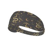 Fasce per capelli da donna, stile gotico, divertente, con serpente dorato, luna, per capelli da donna, fasce per capelli da donna