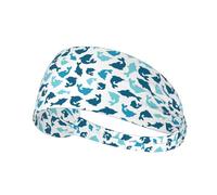 Fasce per capelli da donna, stile minimalista, con delfini, per donne, traspirante, per sport, corsa, atletica, yoga, palestra