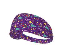 Fasce per capelli da donna, stile retrò anni '80, elasticizzate, per capelli, traspirante, per sport, corsa, atletica, yoga, palestra, tennis