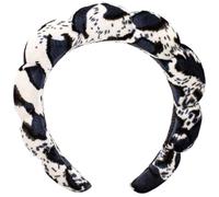 Fasce per capelli da spa per il trucco e la cura della pelle, per lavare viso o viso, fasce per capelli in tessuto per la rimozione del trucco e il trattamento della pelle (leopardo)