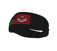 Fasce per capelli da uomo e da donna con bandiera degli Stati Uniti e della Repubblica caucasica sud-occidentale, antiscivolo, traspiranti, per palestra, basket, yoga.