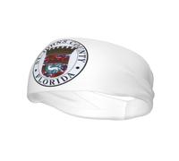 Fasce per capelli da uomo e da donna con sigillo della contea di St. Johns, in Florida, antiscivolo, traspiranti, per palestra, basket, yoga