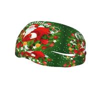 Fasce per capelli di Buon Natale Fascia per il sudore sportiva Fasce per esercizi atletici Turbante Testa per capelli Per uomo Donna Yoga Fitness