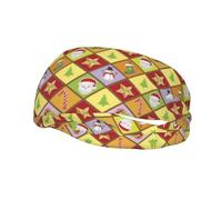 Fasce per capelli di Buon Natale Fascia per il sudore sportiva Fasce per esercizi atletici Turbante Testa per capelli Per uomo Donna Yoga Fitness