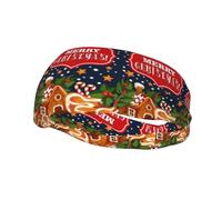 Fasce per capelli di Buon Natale Fascia per il sudore sportiva Fasce per esercizi atletici Turbante Testa per capelli Per uomo Donna Yoga Fitness
