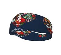 Fasce per capelli di Buon Natale Fascia per il sudore sportiva Fasce per esercizi atletici Turbante Testa per capelli Per uomo Donna Yoga Fitness