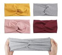 Fasce per Capelli Donna,Fasce Turbante,Cerchietto a Croce Fasce Elastiche per Capelli in Cotone Fascia per Capelli Larga Annodato Fasce Accessori per Capelli Ragazza