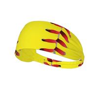 Fasce per capelli Elasticizzate Linee rosse alla moda Fasce per softball gialle Avvolgimenti per la testa antiscivolo Ottime per spa, sport, yoga, pilates, corsa, fascia per palestra, allenamenti