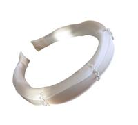 Fasce per capelli floreali con perle finte in stile francese per donne con motivo a rosa, accessorio per capelli in tessuto morbido ornamento per capelli da sposa