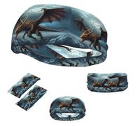 Fasce per capelli Flying Dragon, fasce sportive antisudore per uomo e donna, fasce elastiche antisudore traspiranti