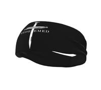 Fasce per capelli Gesù Cristo Cristiano Redento Unghie incrociate Fascia per donna Uomo-Fascia per yoga Fasce elastiche per capelli larghe per sport Fitness