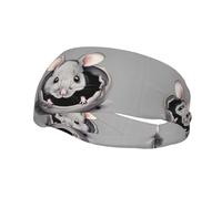 Fasce per capelli Grey Rat per donna o uomo - Fascia antisudore regolabile per corsa, yoga, palestra e sport