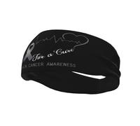 Fasce per capelli Hope for A Cure per la consapevolezza del cancro al cervello, uomo e donna, antiscivolo, traspiranti, per palestra, basket, yoga