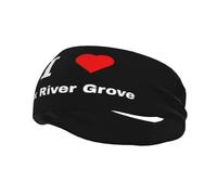 Fasce per capelli "I Love Fox River Grove", da uomo e da donna, antiscivolo, traspiranti, per palestra, basket, yoga.