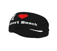 Fasce per capelli "I Love Newport Beach", da uomo e da donna, antiscivolo, traspiranti, per palestra, basket, yoga.
