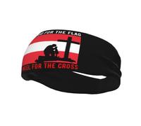 Fasce per capelli "I Stand for the Austria Flag and M'inginocchi per la Croce" per uomo e donna, fascia antisudore sportiva antiscivolo per palestra, basket, yoga.