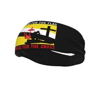 Fasce per capelli "I Stand for the Brunei Flag and M'inginocchio for the Cross" per uomo e donna, fascia antisudore sportiva antiscivolo per palestra, basket, yoga.
