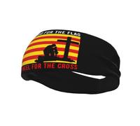 Fasce per capelli "I Stand for the Catalonia Flag" e "M'inginocchio for the Cross" per uomo e donna, fascia antisudore sportiva antiscivolo per palestra, basket, yoga.