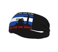 Fasce per capelli "I Stand for the El Salvador Flag and M'inginocchio for the Cross" per uomo e donna, fascia antisudore sportiva antiscivolo per palestra, basket, yoga.