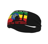Fasce per capelli "I Stand for the Ethiopia Flag and M'inginocchiamo per la croce", per uomo e donna, antiscivolo, traspiranti, per palestra, basket, yoga.