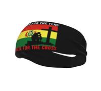 Fasce per capelli "I Stand for The Flag and I Kneel for The Cross" per uomo e donna, antiscivolo, traspiranti, per palestra, basket, yoga.