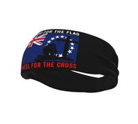 Fasce per capelli "I Stand For The Flag" delle Isole Cook e "I Kneel For The Cross" per uomo e donna, fascia antisudore sportiva antiscivolo per palestra, basket, yoga.