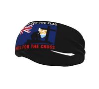 Fasce per capelli "I Stand For The Flag of Anguilla and M'inginocchio For The Cross" per uomo e donna, fascia antisudore sportiva antiscivolo per palestra, basket, yoga.
